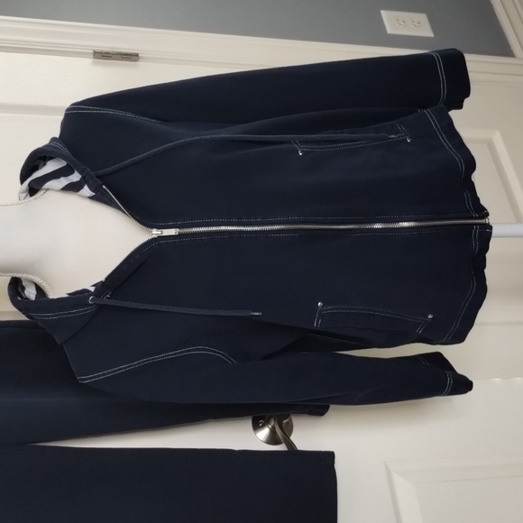 Anne Klein large and XL athletic jogger track suit navy blue 2 piece athletic - Picture 3 of 14